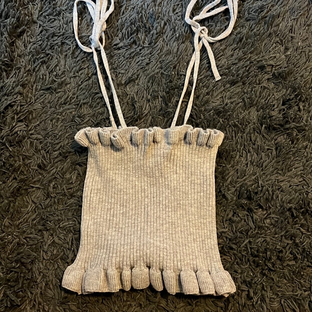 Stretchy Tube Top w/ Tie Strings